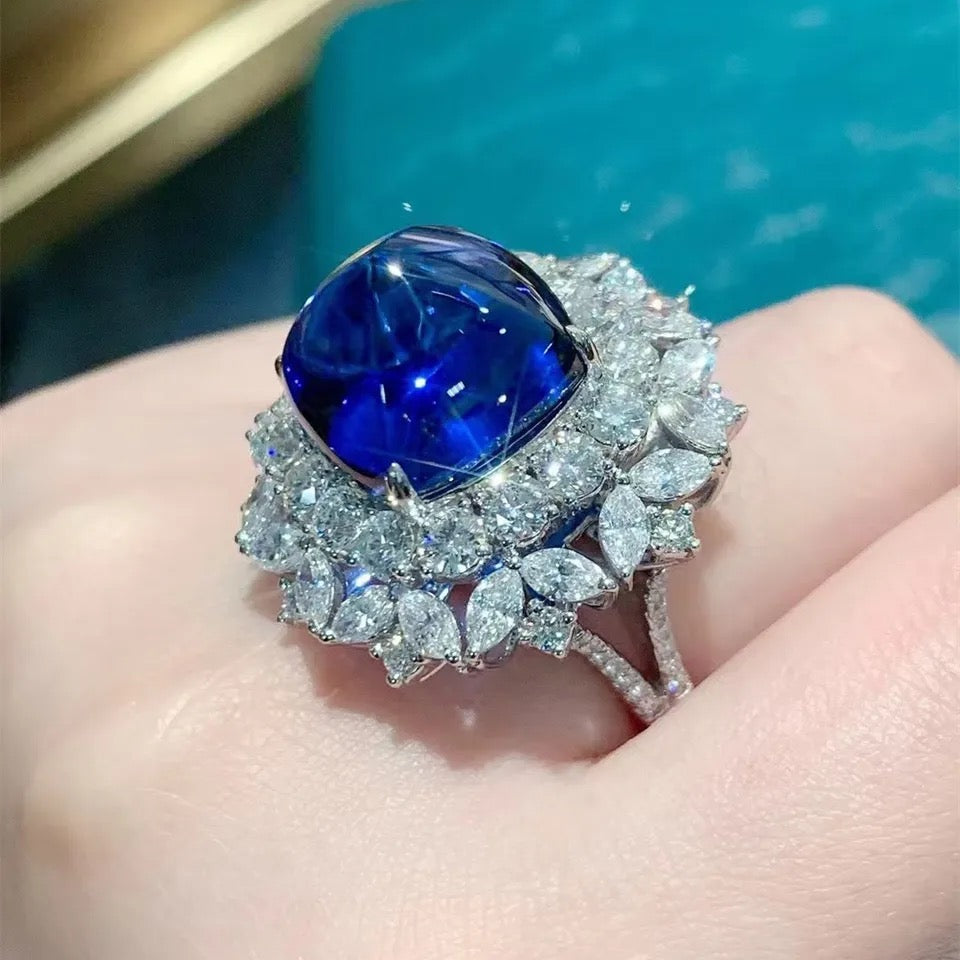 Princess Cut Sapphire Ring