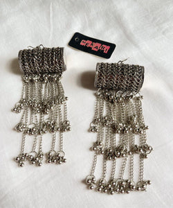 Silver Dholak Earrings
