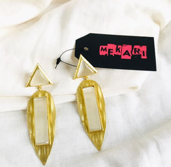 Triangle Drop Crystal Earrings
