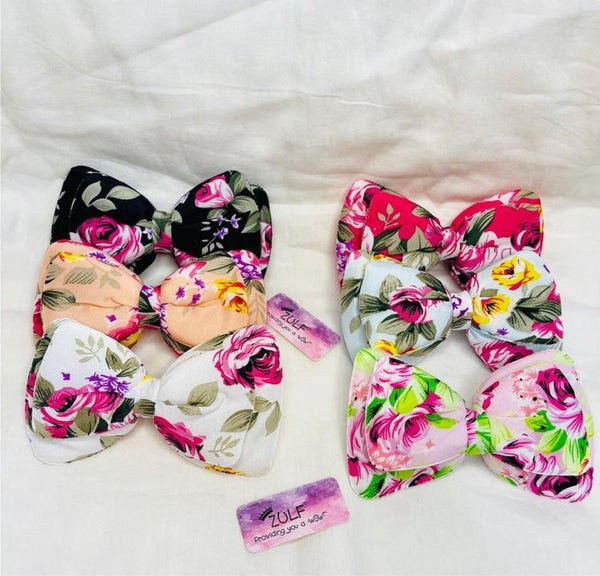 FLORAL BOW CLIPS
