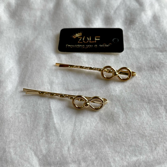 Gold loop Hair Pins set